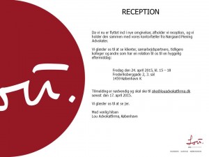 Invitation til reception